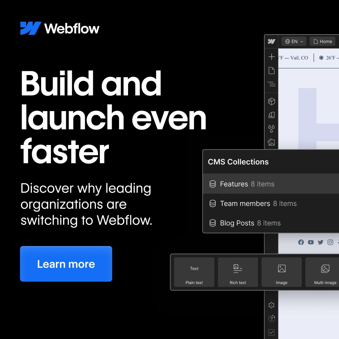 Webflow — build production-ready sites visually